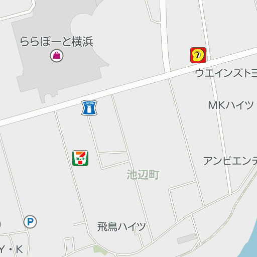 イトーヨーカドーららぽーと横浜店 神奈川県 周辺の駐車場の地図 ドライビングサーチ By ドコモ地図ナビ